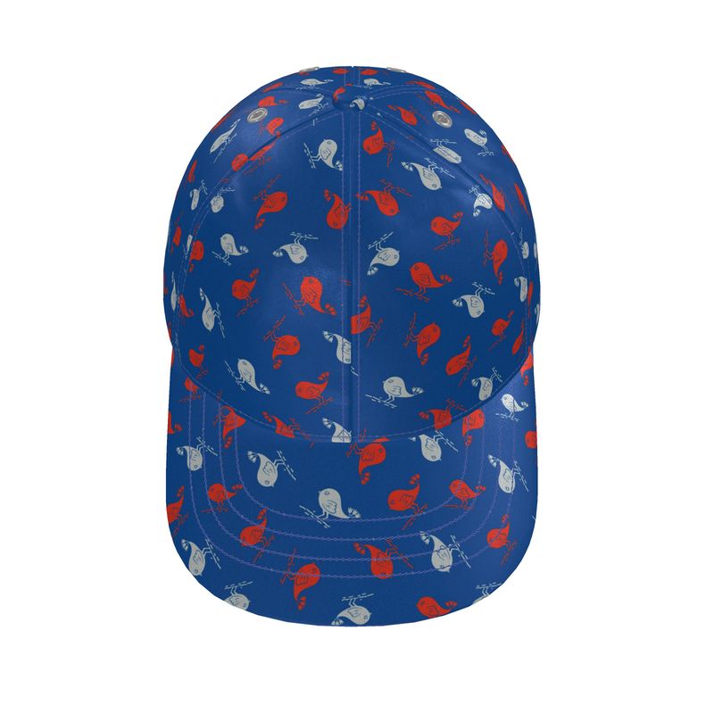 The Uncommon Cap<span>Ashley Bird Red, White & Blue on Silk or Cotton Twill</span>