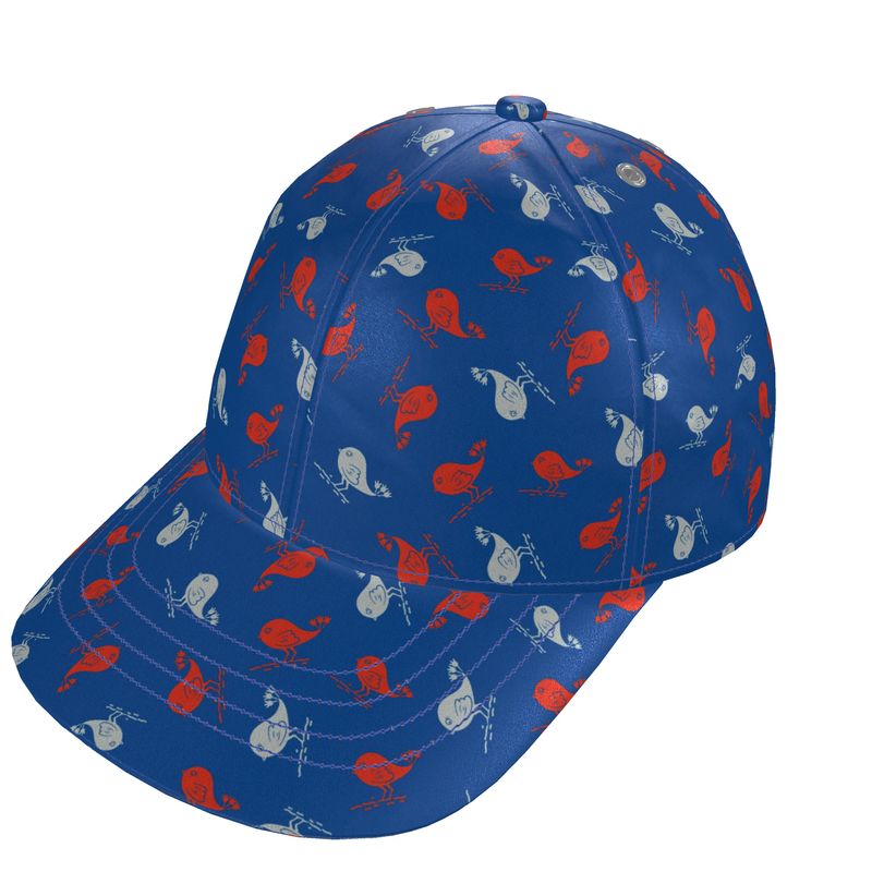 The Uncommon Cap<span>Ashley Bird Red, White & Blue on Silk or Cotton Twill</span>