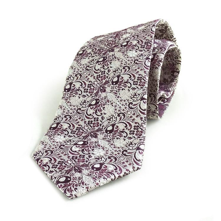 Jacquard Necktie<span>Ashley Bird Vintage in Silk Weave</span>