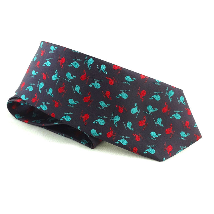 Jacquard Necktie<span>Ashley Bird in Woven Silk</span>