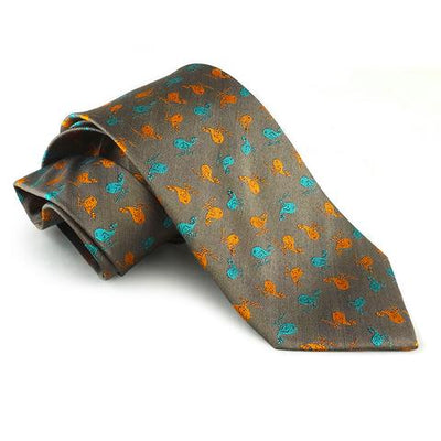 Jacquard Necktie<span>Ashley Bird in Woven Silk</span>