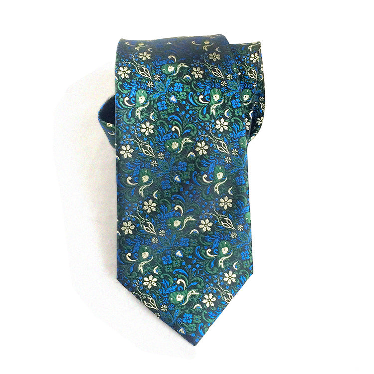 Jacquard Necktie<span>Ashley Bird Vintage in Silk Weave</span>