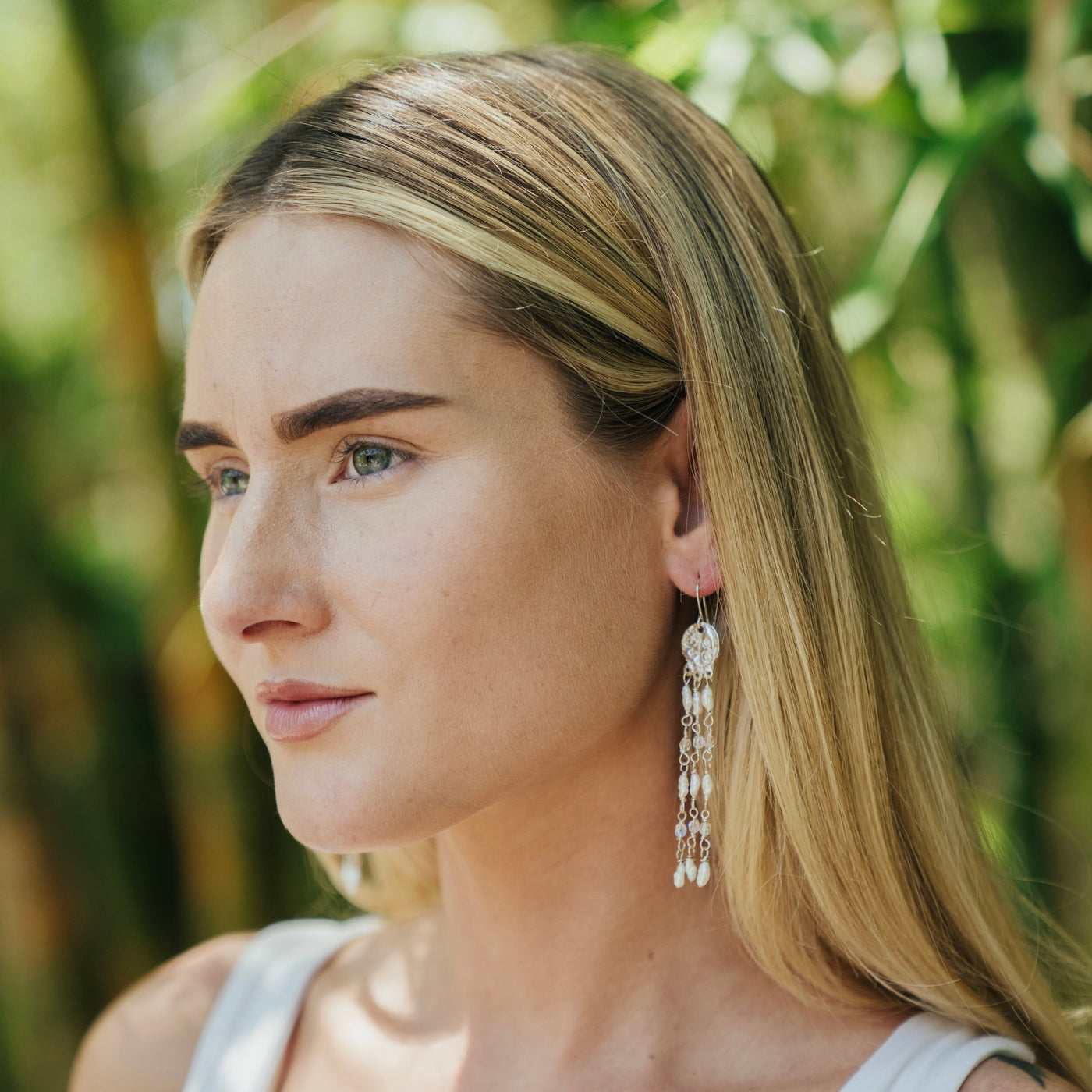 Sea Pearl Chandelier Earrings <span>Pure Silver, Argentium, Pearls</span>