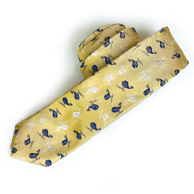 Skinny Jacquard Necktie<span>Ashley Bird in Woven Silk - Limited</span>