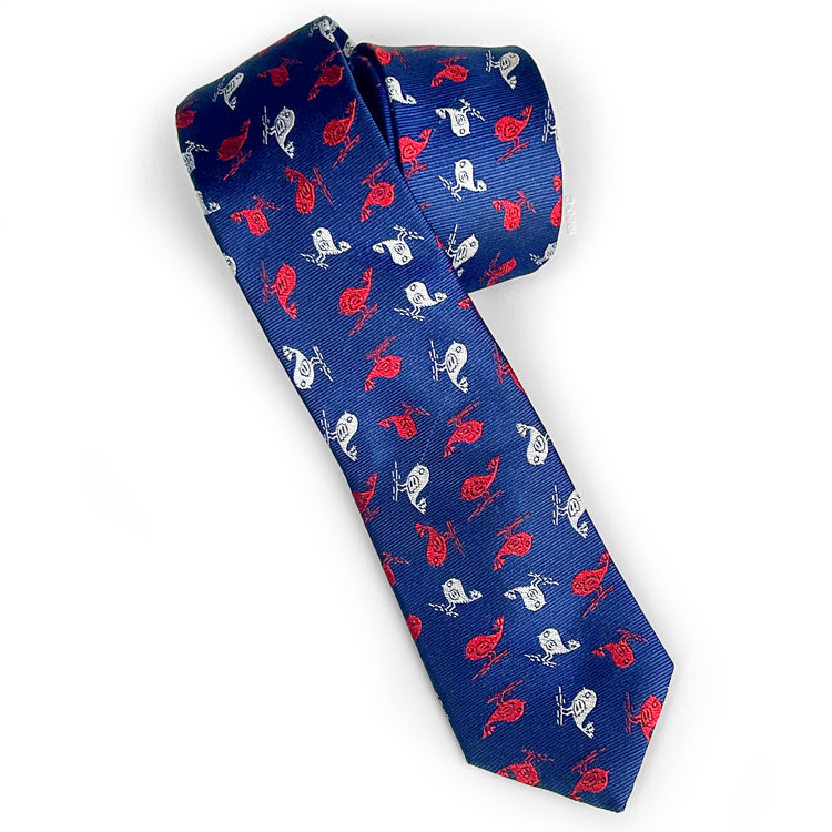 Skinny Jacquard Necktie<span>Ashley Bird in Woven Silk - Limited</span>